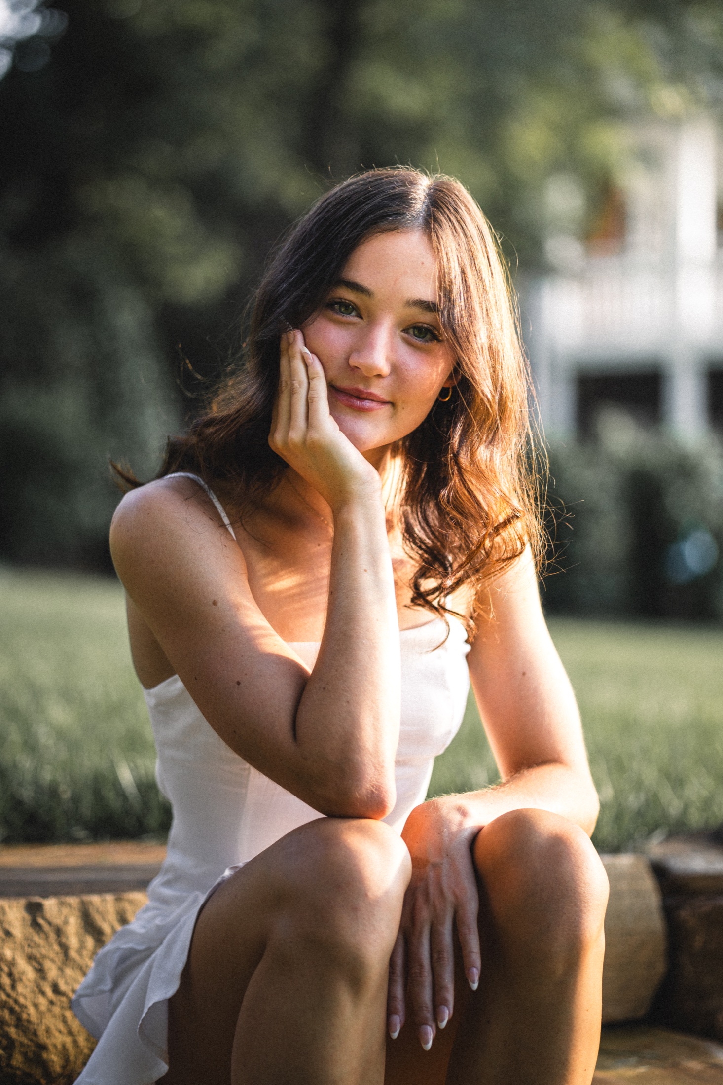 Close portrait of Emma Jolliff in soft natural light