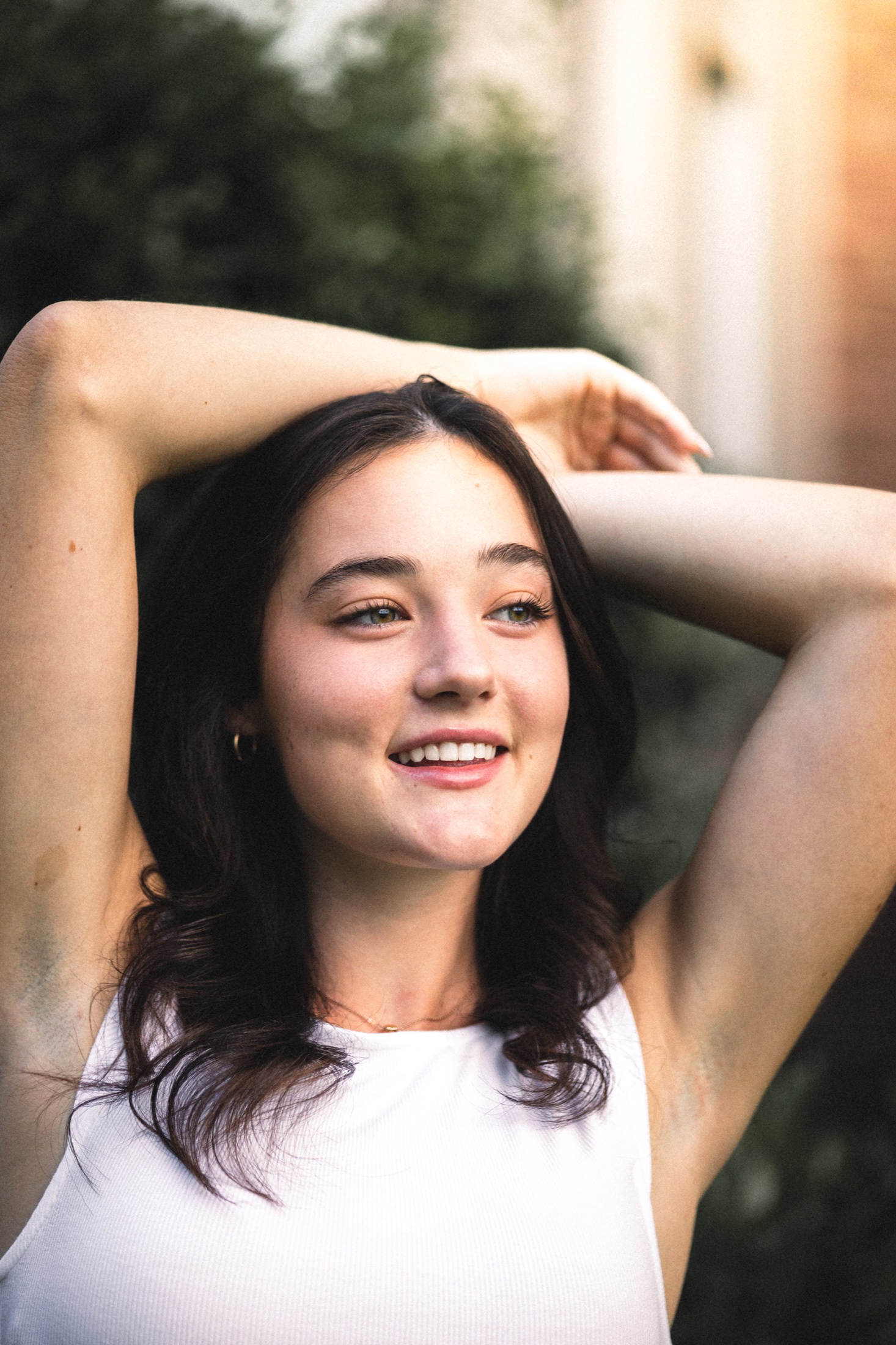Editorial portrait of Emma Jolliff in a white top